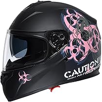 Amazon.com: TRIANGLE Full Face Motorcycle Helmet Dual Visor